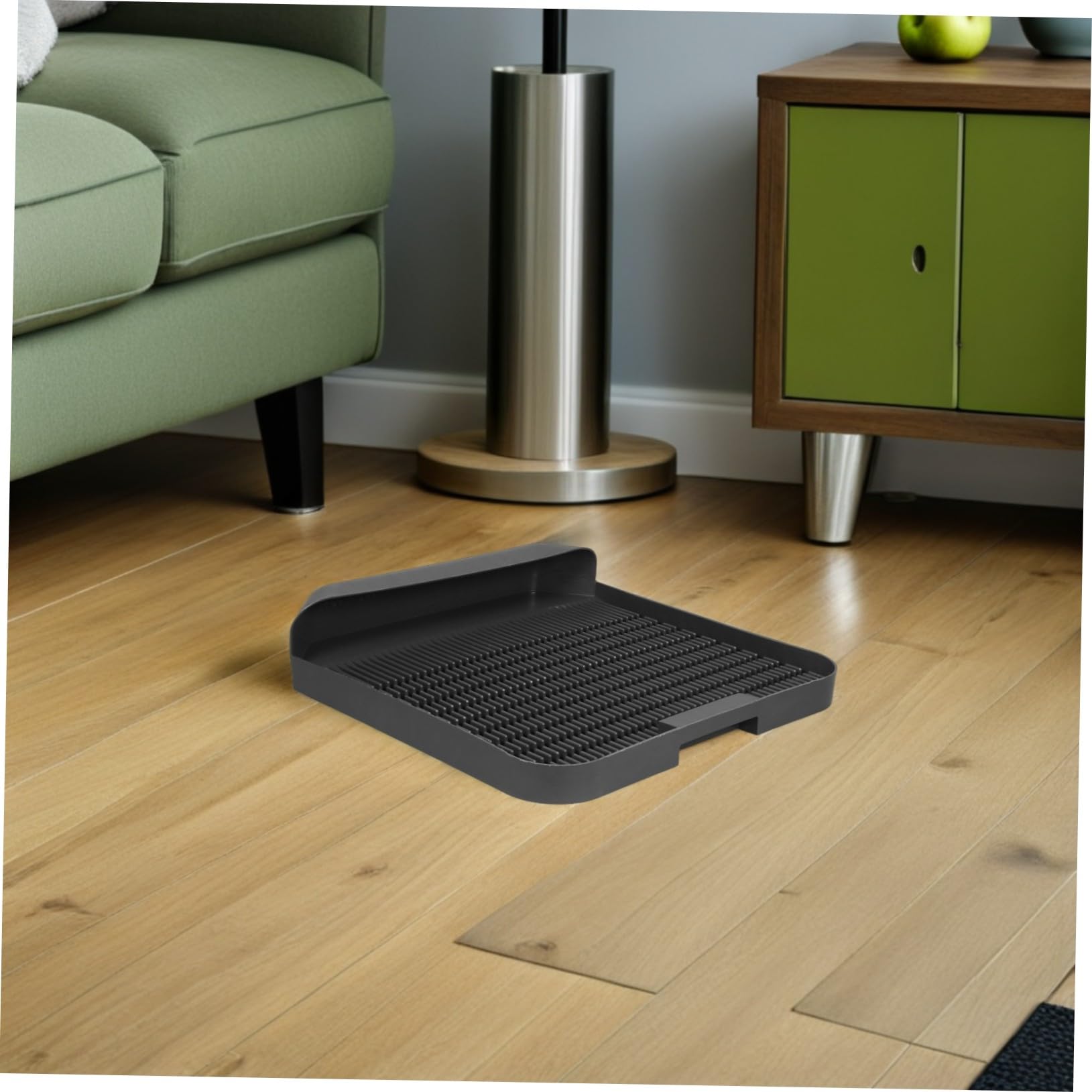 SHINEOFI Alfombrilla Antideslizante para Caja para Gatos Negra De Fácil De Limpiar para Uso Interiores Prueba De Orina