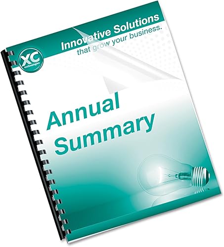 Fellowes Lot de 100 couvertures de présentation, pré-perforées, lettres, transpa