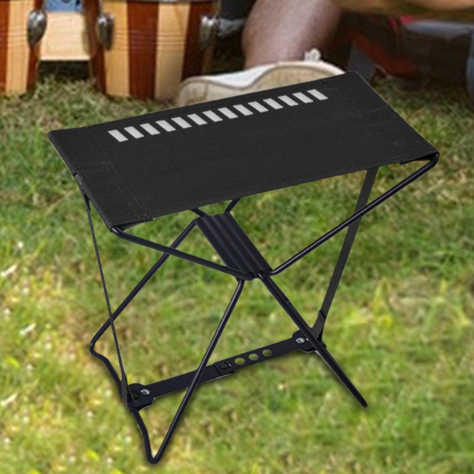 Taburete de Camping Plegable Ligero,Taburete de Camping Plegable Reposapiés