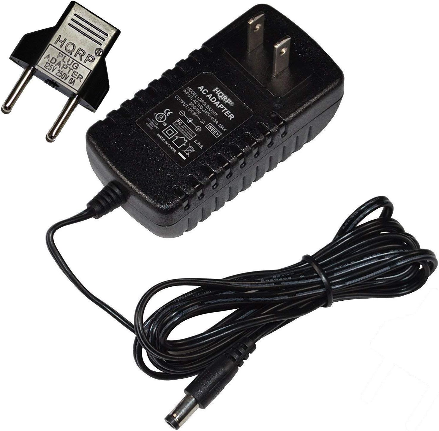 HQRP AC Adapter for ProForm 215 CSX Bike PFEX729110 / 480 CSX Bike PFEX739080 / PFEX739081 Power Supply Cord Plus Euro Plug Adapter