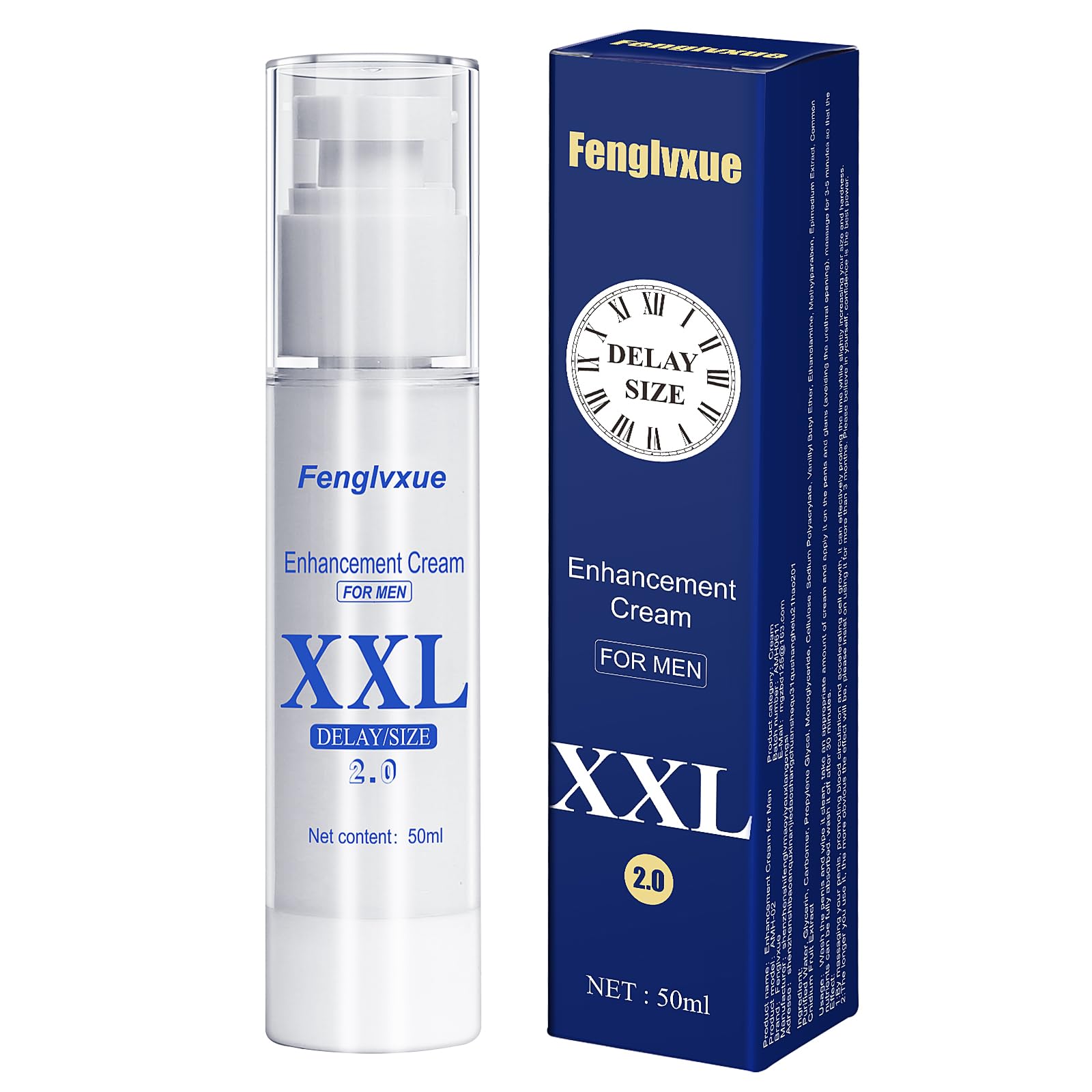 Krem do powiększania mężczyzn, krem do masażu męskiego, dla mężczyzn XXL super krem do pielęgnacji 2,0, 50 ml