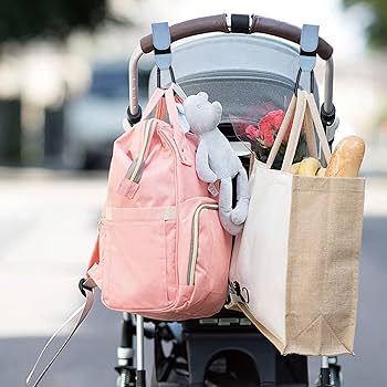 Viedouce Kinderwagen Haken 2 Stuks - Universele Buggy Clips Voor Tassen - Zwart