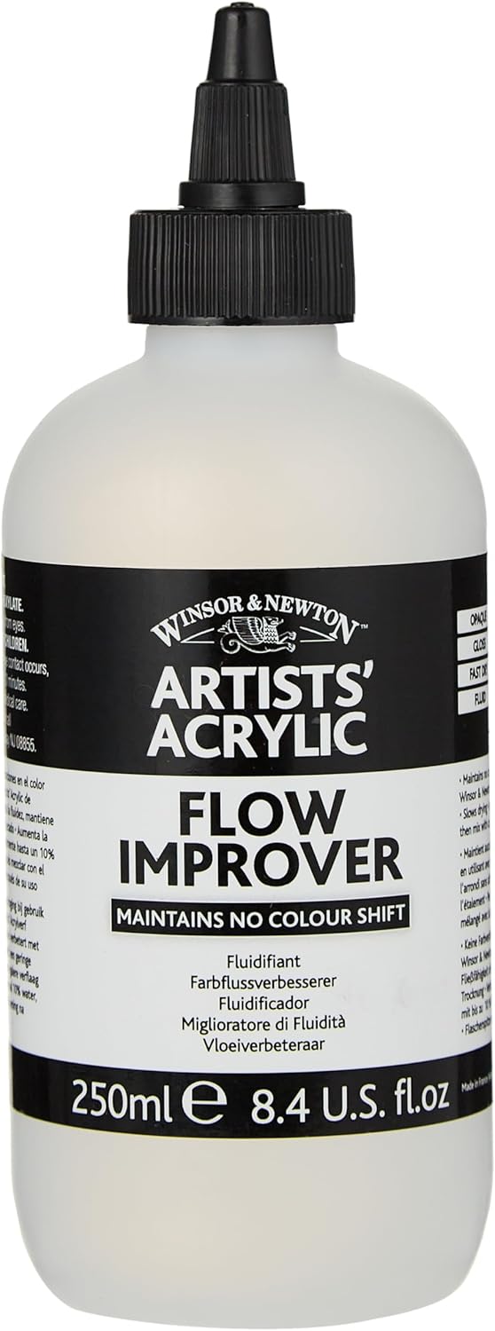 Winsor & Newton Professional Acrylic Medium, Flow Improver, 250ml (8.5-oz)