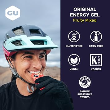 GU Energy, Original Energy Gels, Assorted Fruity Flavors - 24 Count