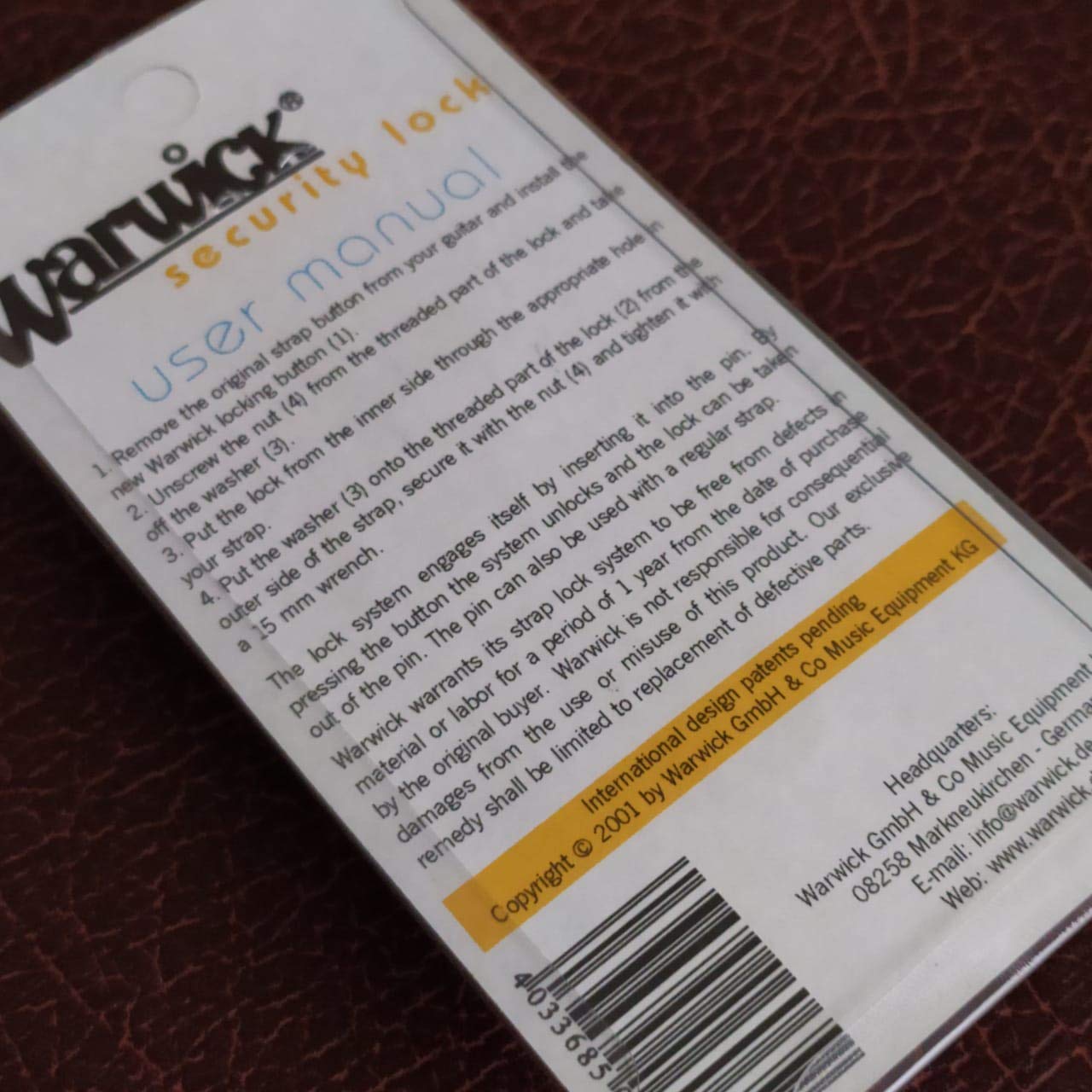 Warwick Security Lock Black - 30305B