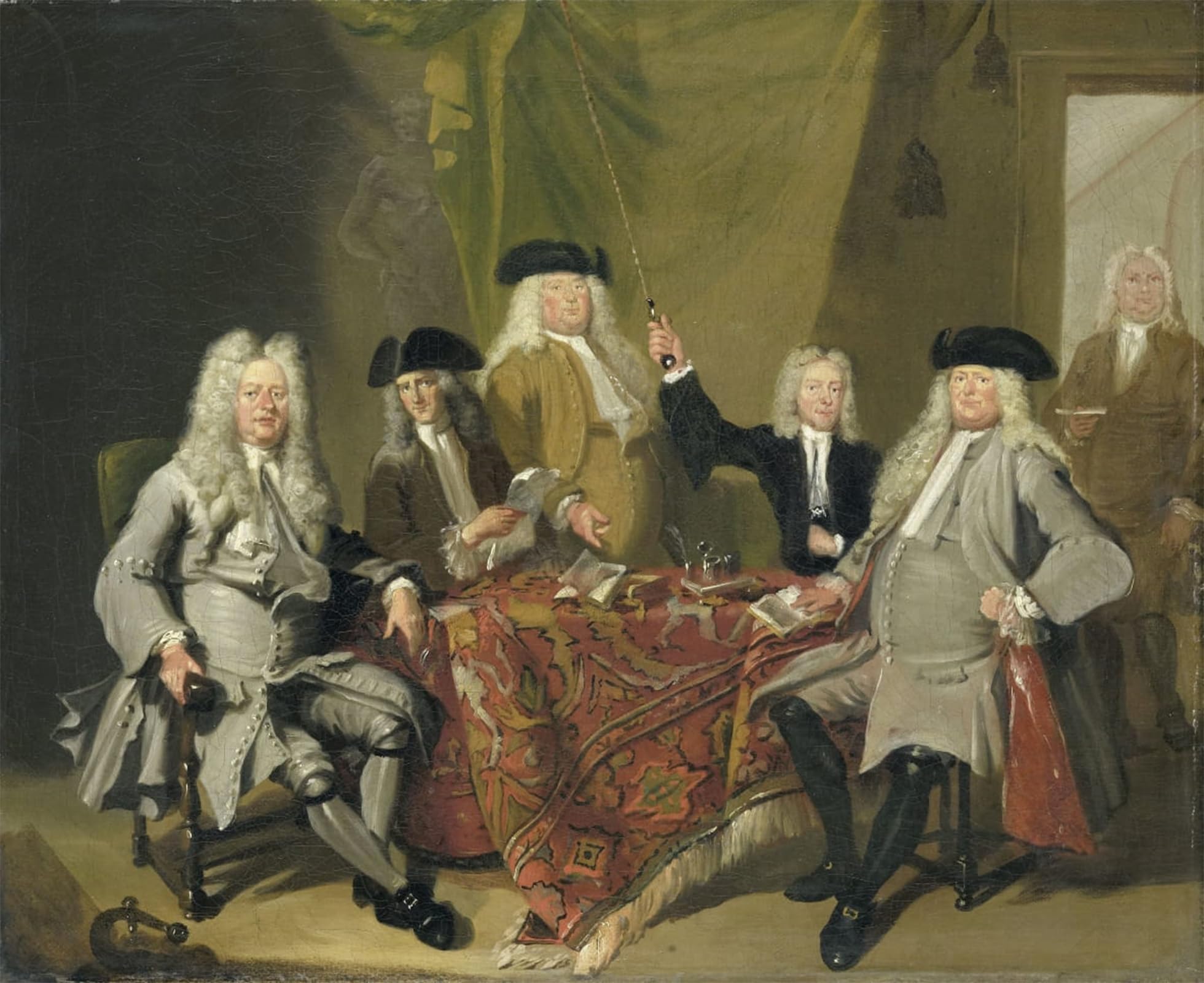ARTXLXXBN Famous Art Print Poster Vintage Wall Art Inspectors of the Collegium Medicum in Amsterdam by Cornelis Troost Canvas Art Poster for Home Decor 60x90cm