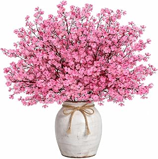 Prplet Artificial Baby’s Breath Flowers for Decoration (6, Pink) Price In India