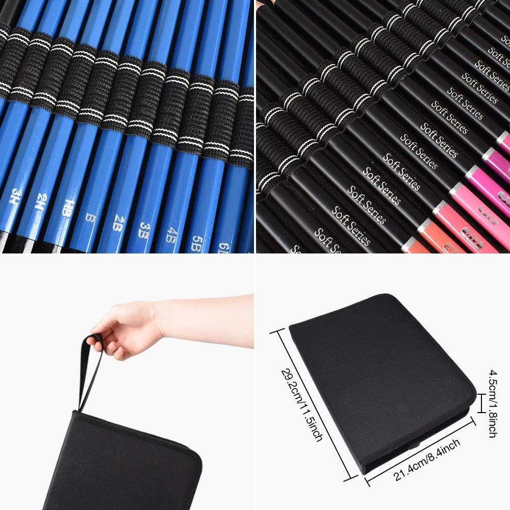 SYGA 96 Colored Pencils With Professional Graphite Charcoal Pencils for Beginners & Pro Artists Drawing Art, Sketching and Colouring 4