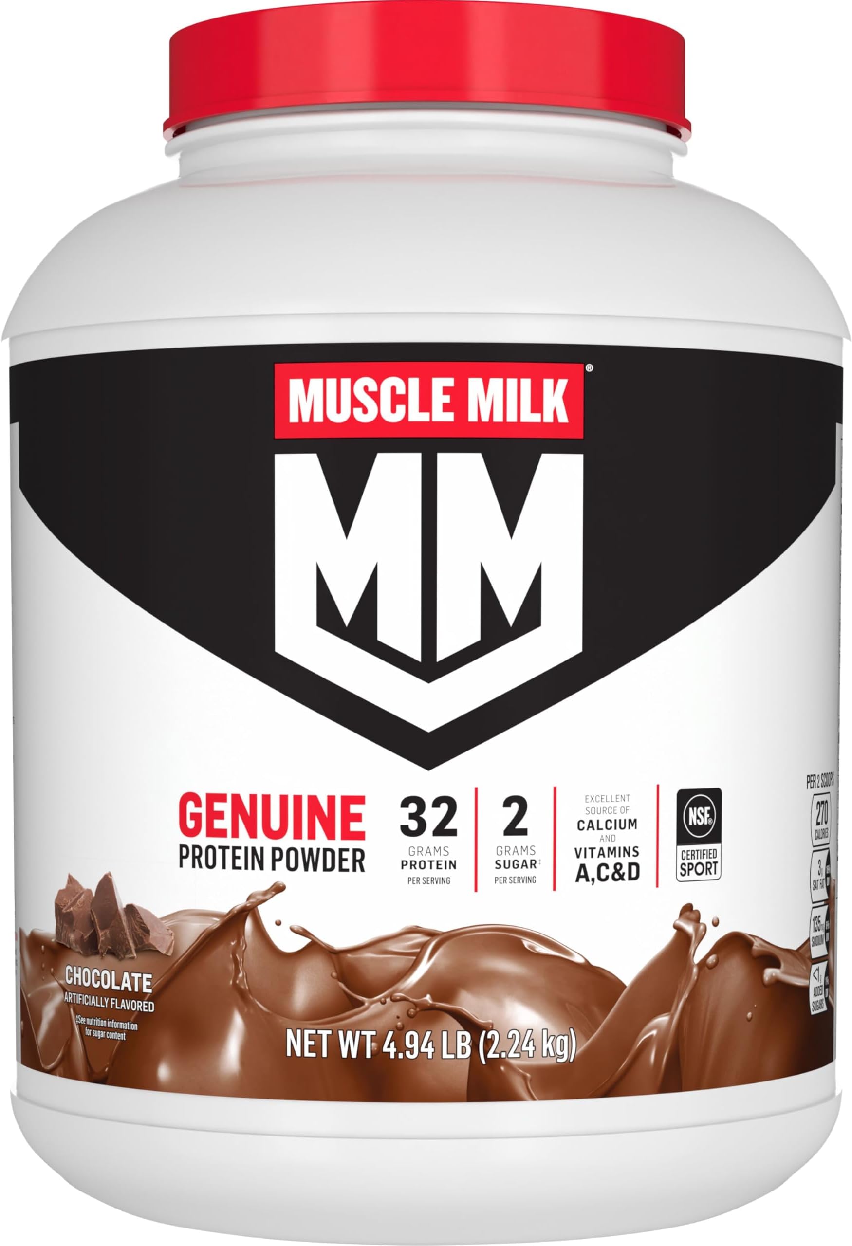 Muscle Milk, Chocolate Milk Flavor, 7.8 oz (2251 g)