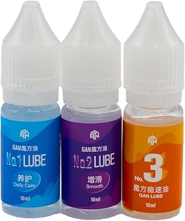 Speed Cube Lubricant - Rubic Cube Lube for High-Performance & Faster Turns - Set of 3 Daily Care, Smooth & GAN Lube - 10cc