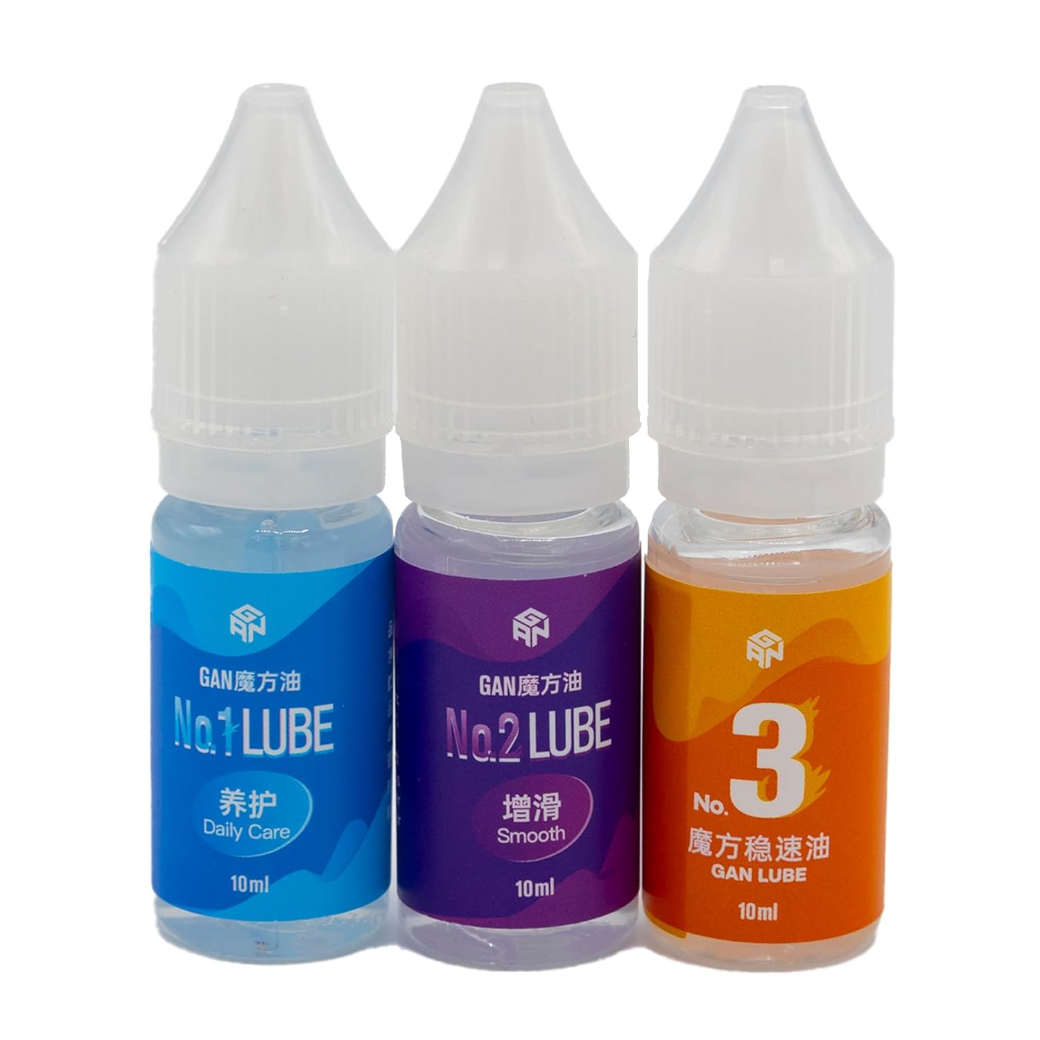 Speed Cube Lubricant - Rubic Cube Lube for High-Performance & Faster Turns - Set of 3 Daily Care, Smooth & GAN Lube - 10cc