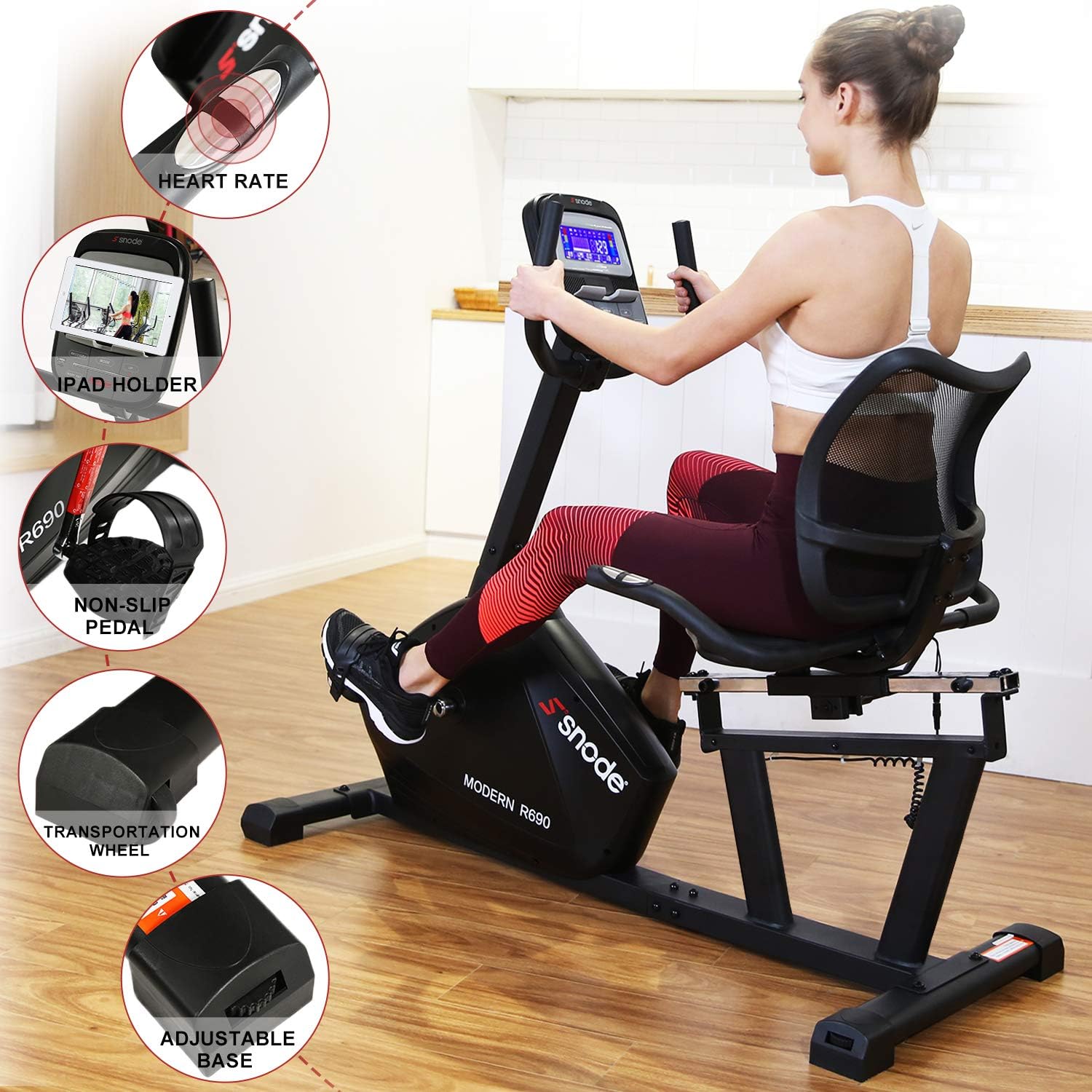 SNODE Electric Magnetic Recumbent Exercise Bike R690i User Manual