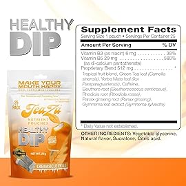 TeaZa Herbal Energy Pouches Tobacco Alternative Nicotine Free Dip, Smokeless Alternative Snuff Healthy Chewing Dipping Creamsicle Chill (8 Pack) Premium Flavored Tobacco Free Chew