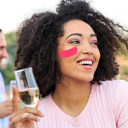 Miniatura 7 de Toddmomy 80 pares de calcomanías deportivas para ojos debajo de los ojos, calcomanías rosas para ojos deportivos, béisbol, fútbol, softbol, ojos