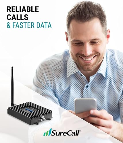 Miniatura 6 de 1 kit amplificador de señal de teléfono celular Surecall Fusion4Home, Antenas omnide látigo, Solid