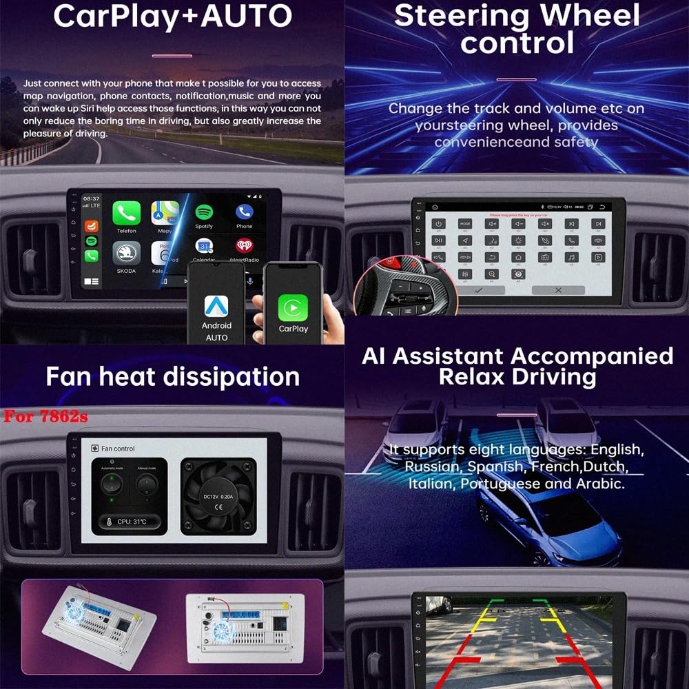 Przenośny Ekran Dotykowy Do Samochodu dla VW Caravelle 6 T6 2015-2020 Odbiorniki Car Audio, Wyświetlacz Hd, Przenośna Nawigacja Na Żywo, Odtwarzacz Muzyki, 8 Rdzeń 6G+128G