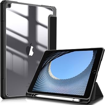 Fintie Hybrid Slim Clear Case for iPad 9th / 8th / 7th Generation 10.2 Inch