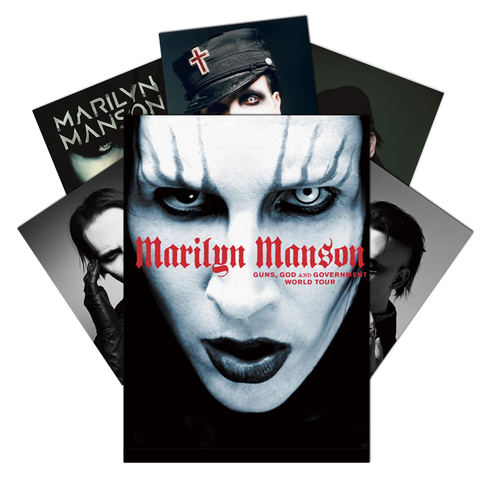 MARILYN MANSON ポスター Marilyn Manson Poster 6 PCS Famous Heavy Metal Band Posters Wall