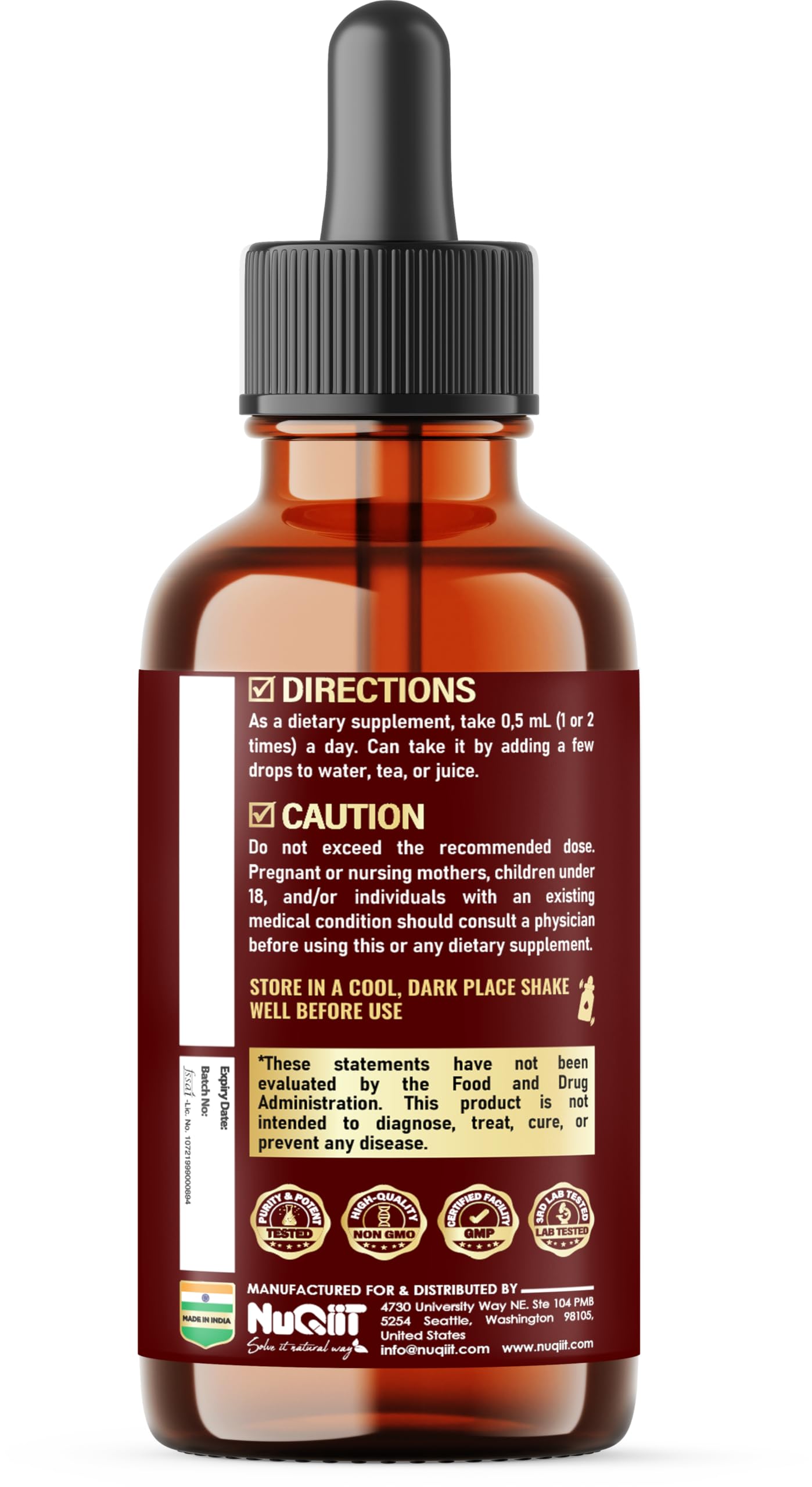 12in1 Dandelion Root Liquid Extract with Milk Thistle, Artichoke Extract, Turmeric, Beet Root, N-Acetyl Cysteine and 6 More Herbals - 1 FL Oz - 60 Days Supply — Amazon image 9