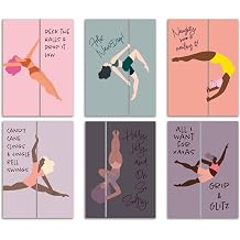 Ritzy Rose 24 Pole Dancing Christmas Cards in 6 Modern Multicultural Illustrations with Envelopes