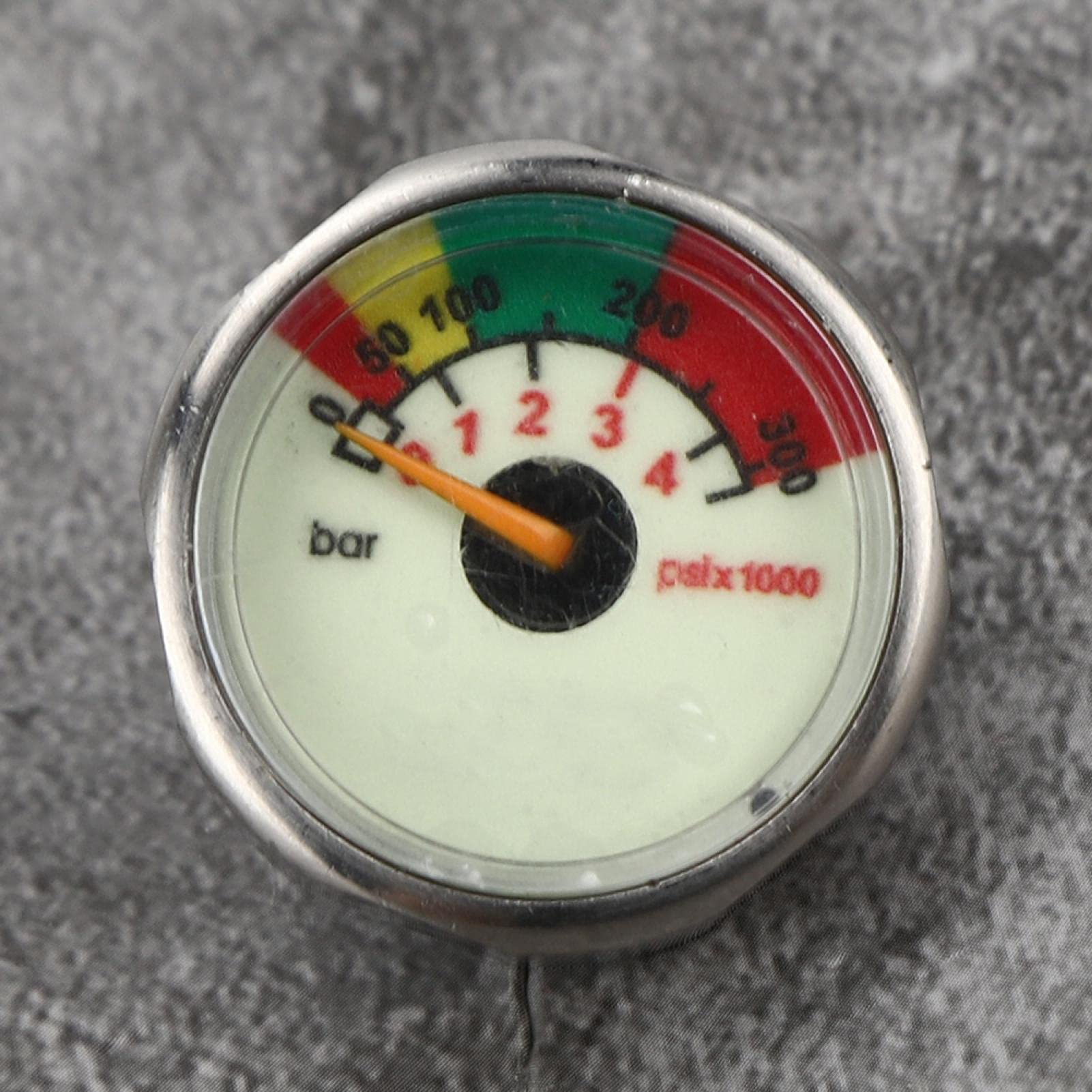Manomètre de Bouteille de plongée sous-Marine avec 300 Bars, Acier Inoxydable, Filetage M10 pour Petit Cylindre de plongée, réservoir de plongée, réservoir de Secours, manomètre étanche