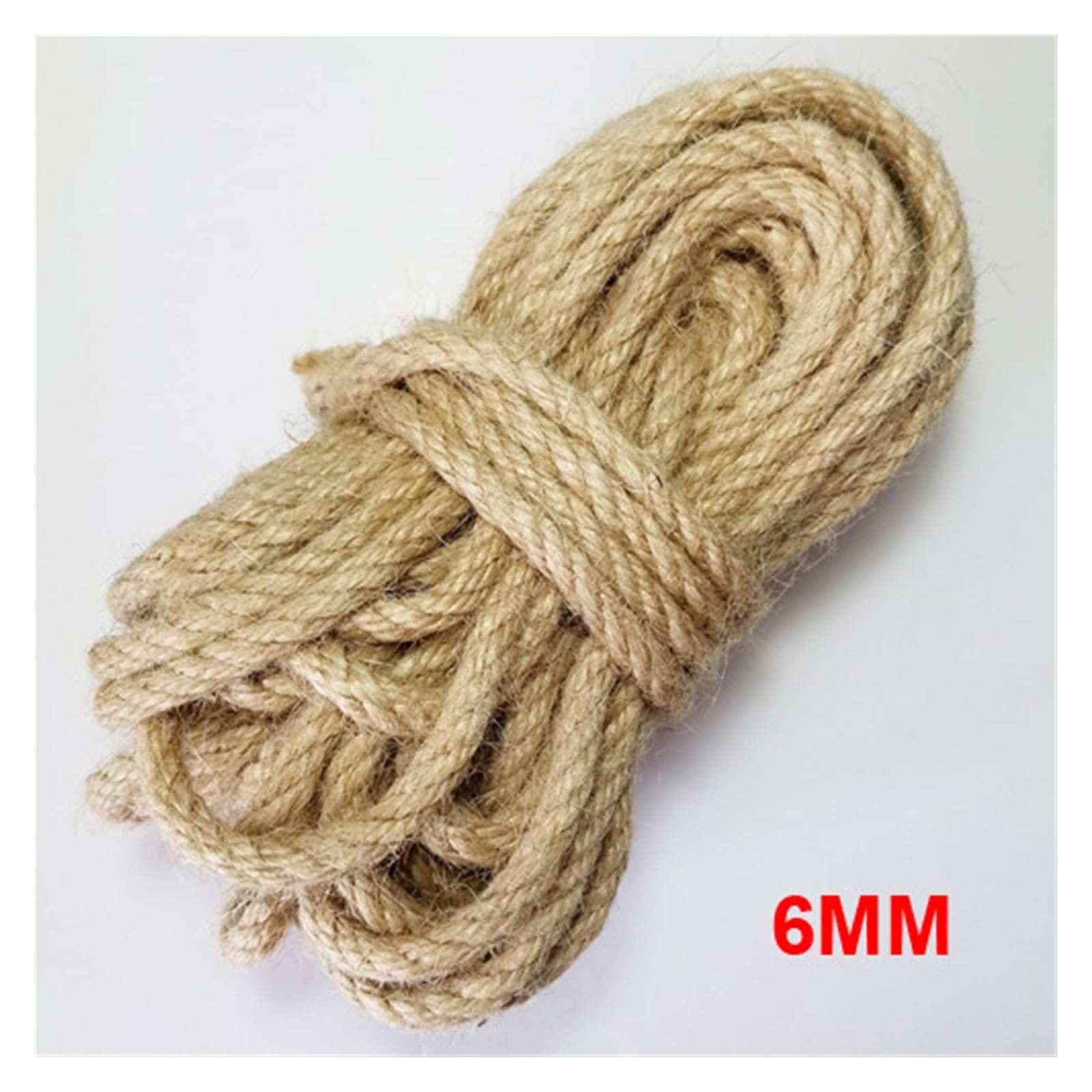 Natürliche Jutefäden 1mm-38mm Seilschnur Makramee-Schnüre for Dekoration handgefertigt DIY(6mm 20m)