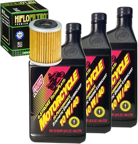 RAD Powersports Kit de cambio de aceite y filtro para Yamaha 1999 YFM350X Warrior sintético 10W-40