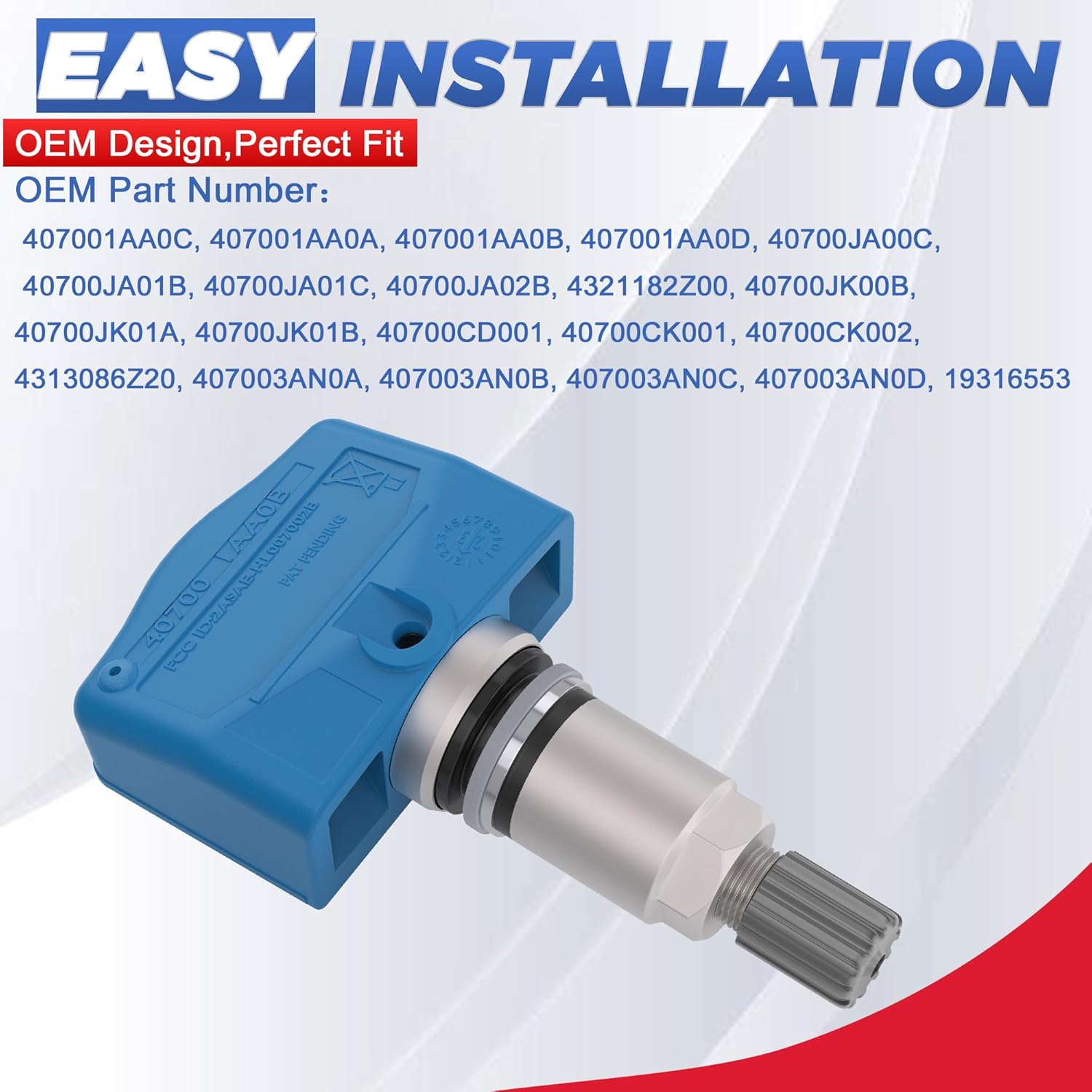 TPMS Tire Pressure Monitoring System Sensor 40700-1AA0B 40700-1AA0D Compatible with 2008-2010 Infiniti M35 M45 QX56 Nissan Armada Altima Maxima Frontier Rogue Sentra 315MHZ 4PCS (Blue)