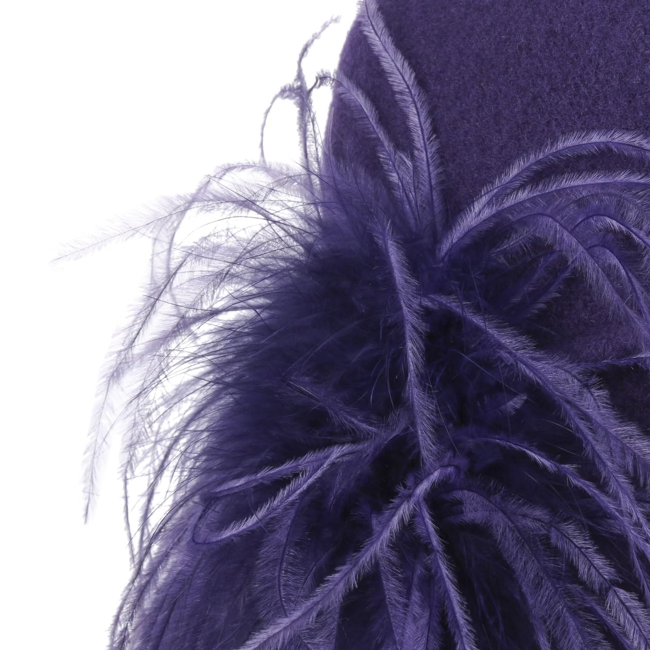 Gorro de Lana Hervida con Plumas Beanie Mujer