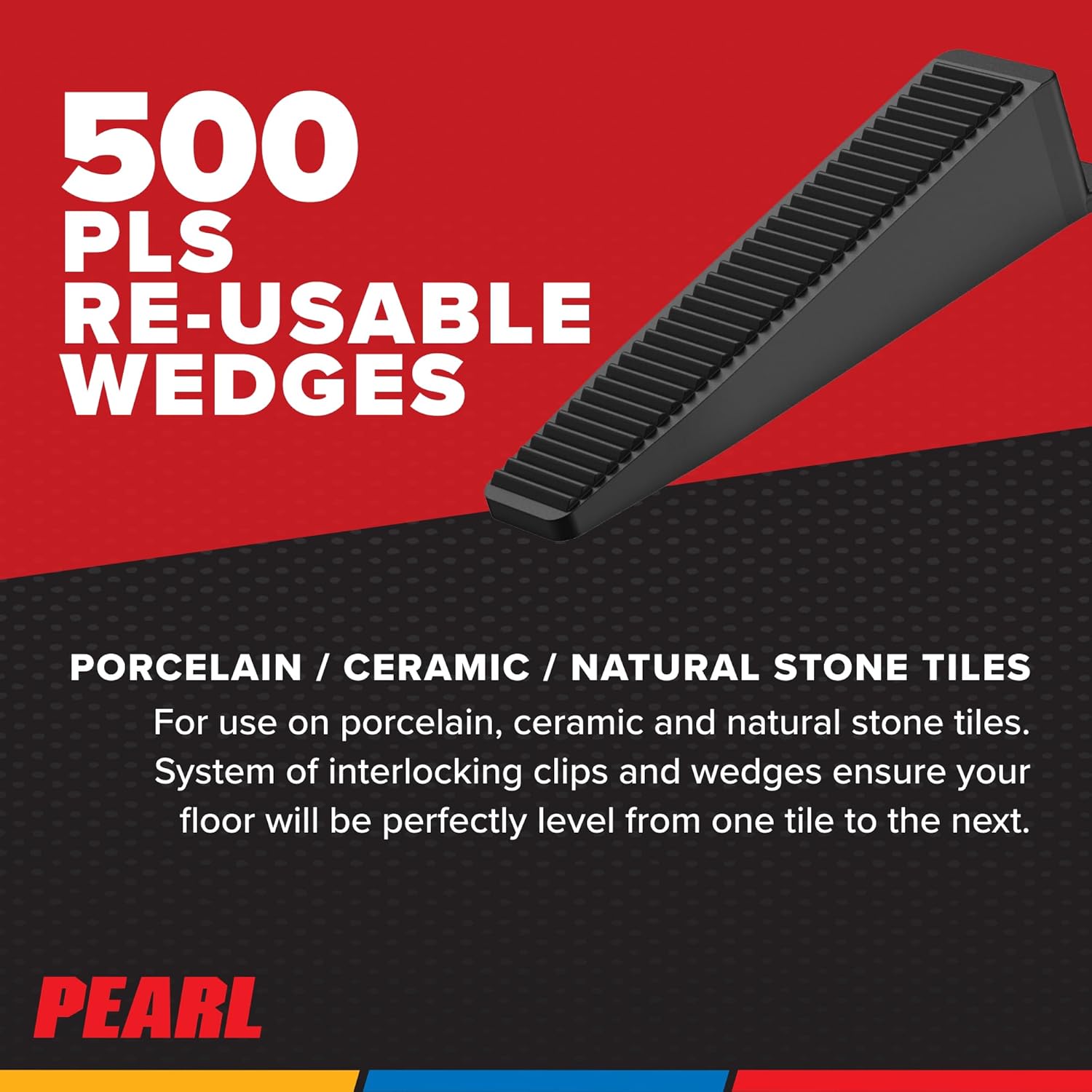PEARL ABRASIVE CO. Leveling System Box of 500 Wedges