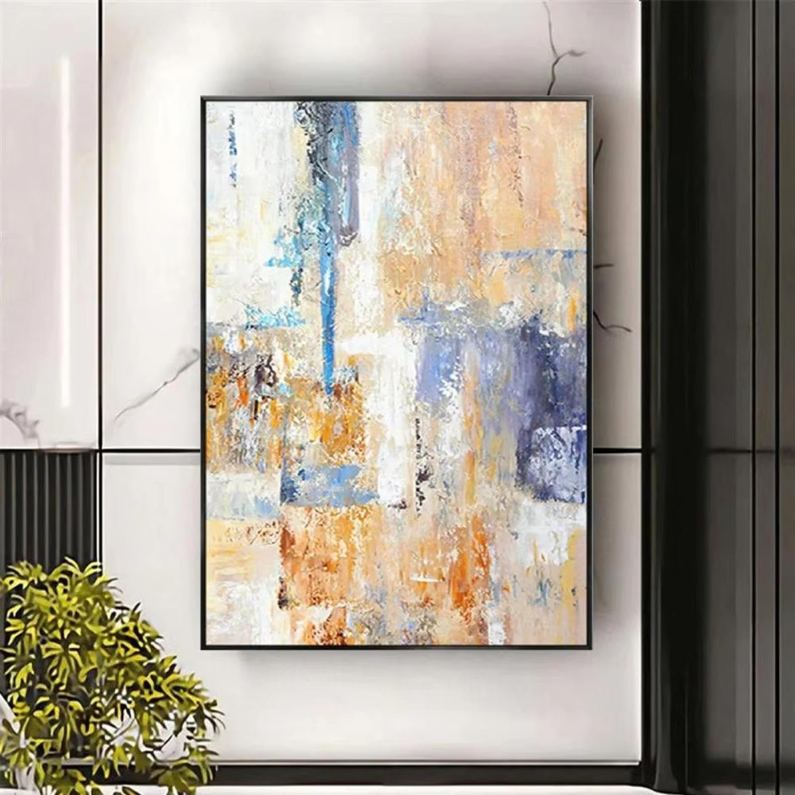Impression sur toile salon moderne orange 30x40cm déco murale - 6