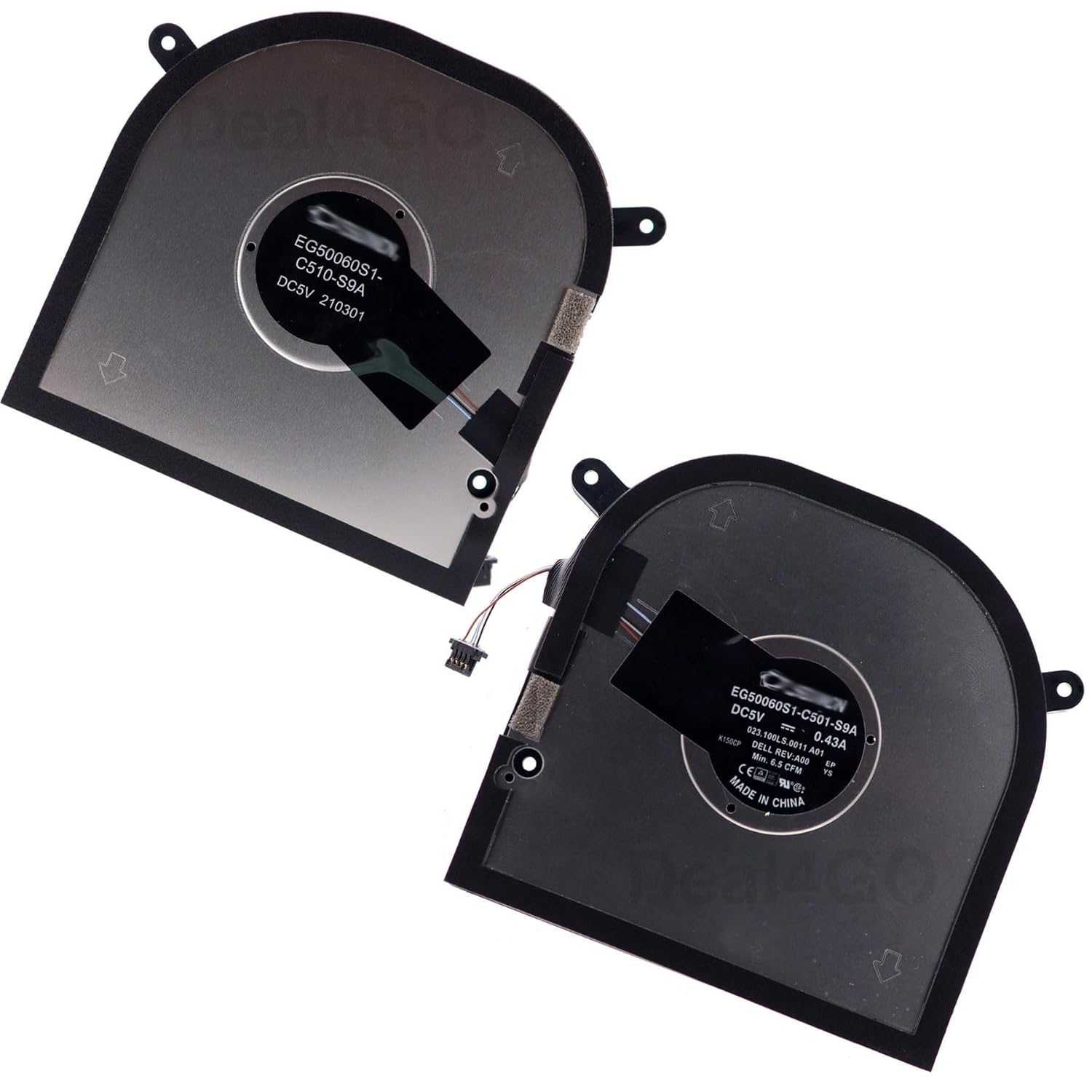 Deal4GO CPU & GPU Graphics Cooling Fan P2FY9 C4YVP 2Y100 MXF81 0XR6Y Replacement for Dell XPS 17 9700 9710 9720 Precision 5750 5760