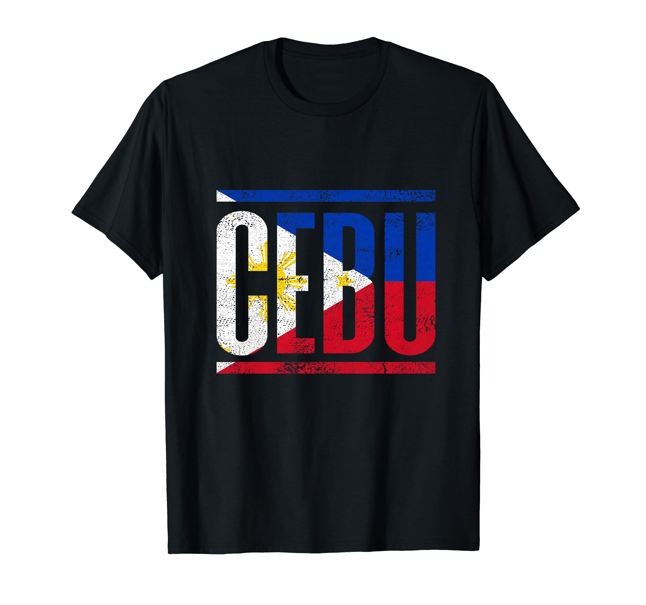 CEBU HERITAGE APPAREL AND CEBUANO DESIGNSCEBU PHILIPPINES WITH ITS PROUD FILIPINO FLAG AND COLORS T-Shirt