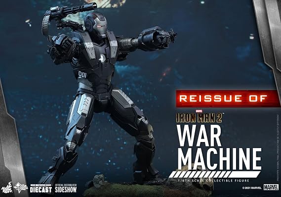 Movie Masterpiece Diecast Iron Man 2 Warmachine Reproduced 1/6 Scale Figure, Silver