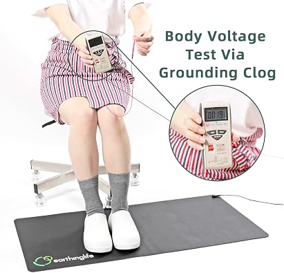 earthinglife Grounding Clogs with Adjustable Strap Super Soft Graphene Enhanced Rubber Grounding Footwear for Men Women