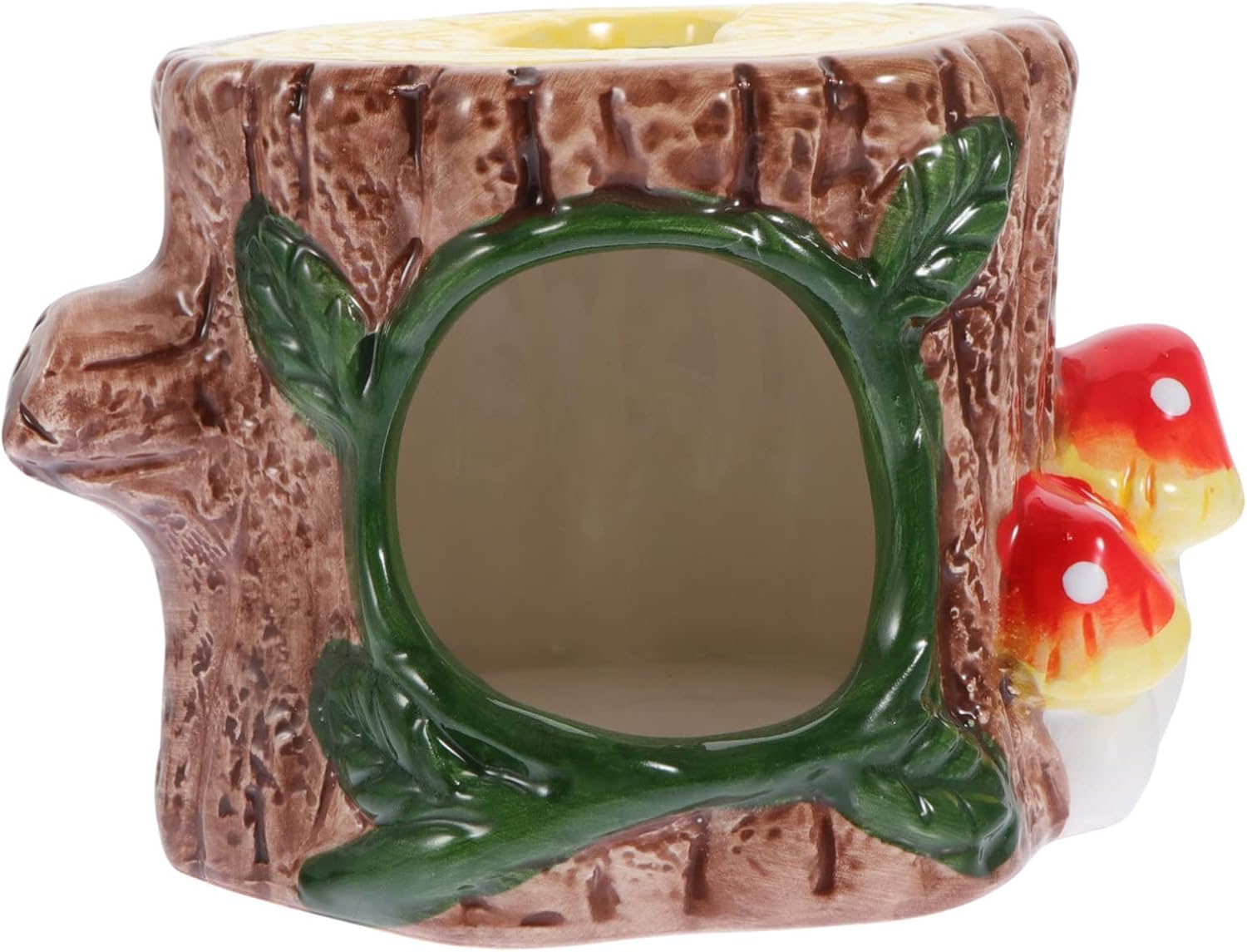 POPETPOP Ceramic Hamster Hideout, Ceramic Chinchilla House Hamster Nest Cooling House Hut Small Animal Hideout Cave Cartoon Shape Cool Down in Hot Summer