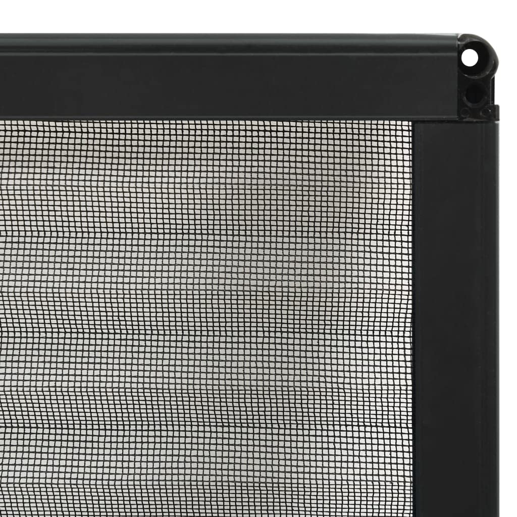 Moustiquaire Enroulable Alu pour Fenêtre de Toit, Store pour Fenêtre de Toit Plissée Aluminium Anthracite 80x100cm