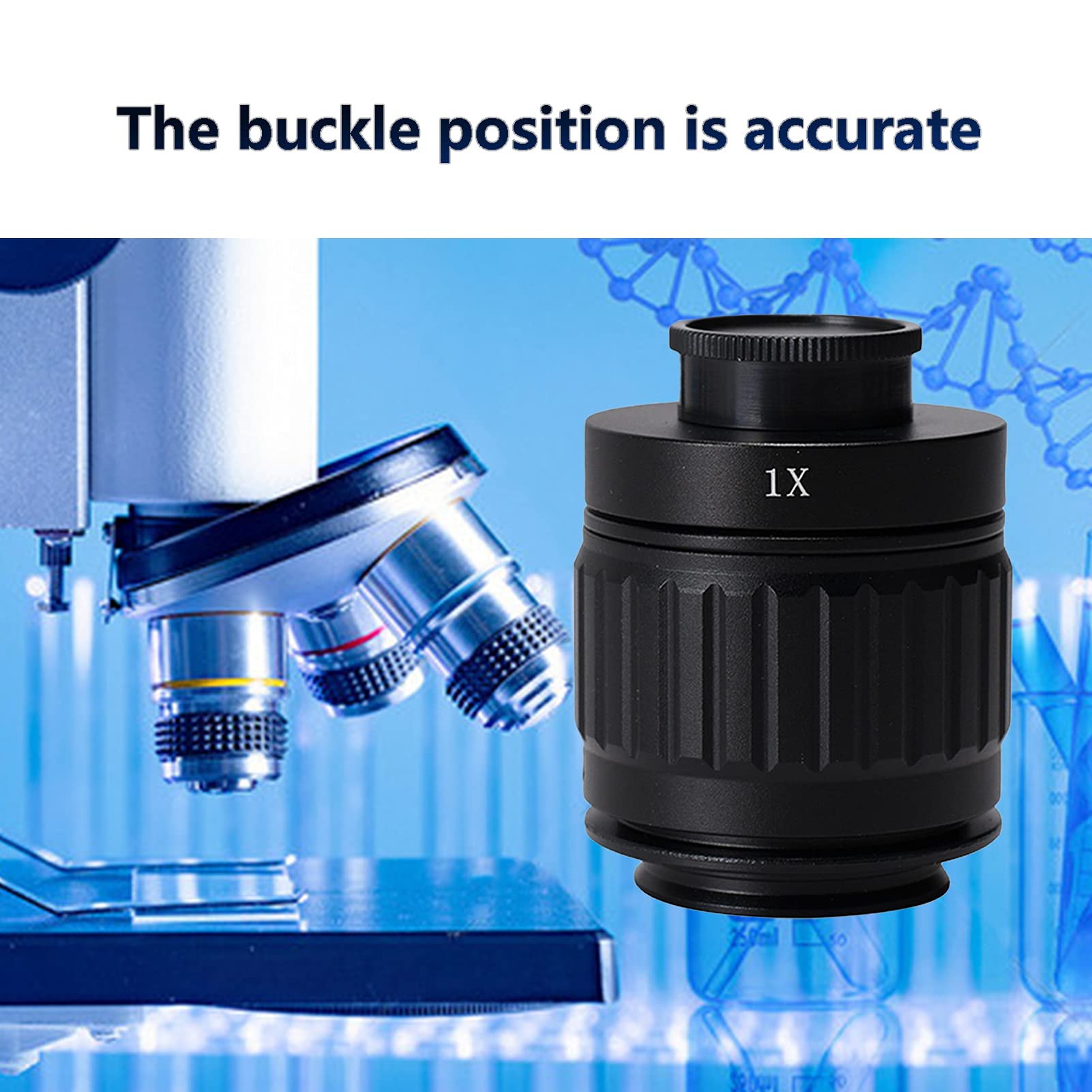 BuyWeek Mikroskop Objektiv Adapter, 1X 38 mm C-Mount Objektivadapter Trinokularer Stereomikroskoptubus(1X)