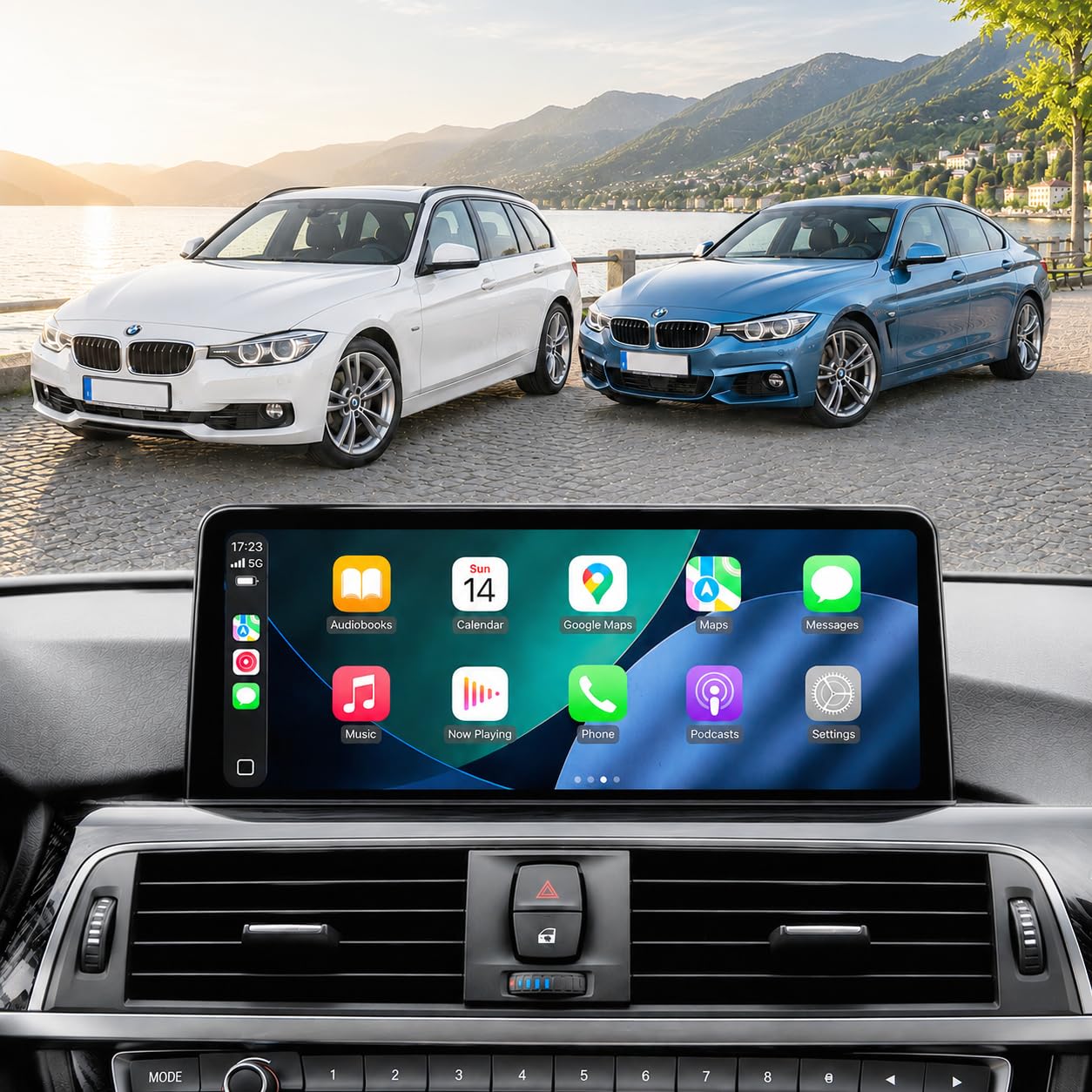 VIBEX 10,25 pollici Autoradio Carplay Wireless & Android Auto Wireless per BMW serie 3 4 F30/F31/F32/F33//F34/F36 2012-2016 con sistema NBT, Touchscreen Stereo Ricevitore con AirPlay Link, Siri