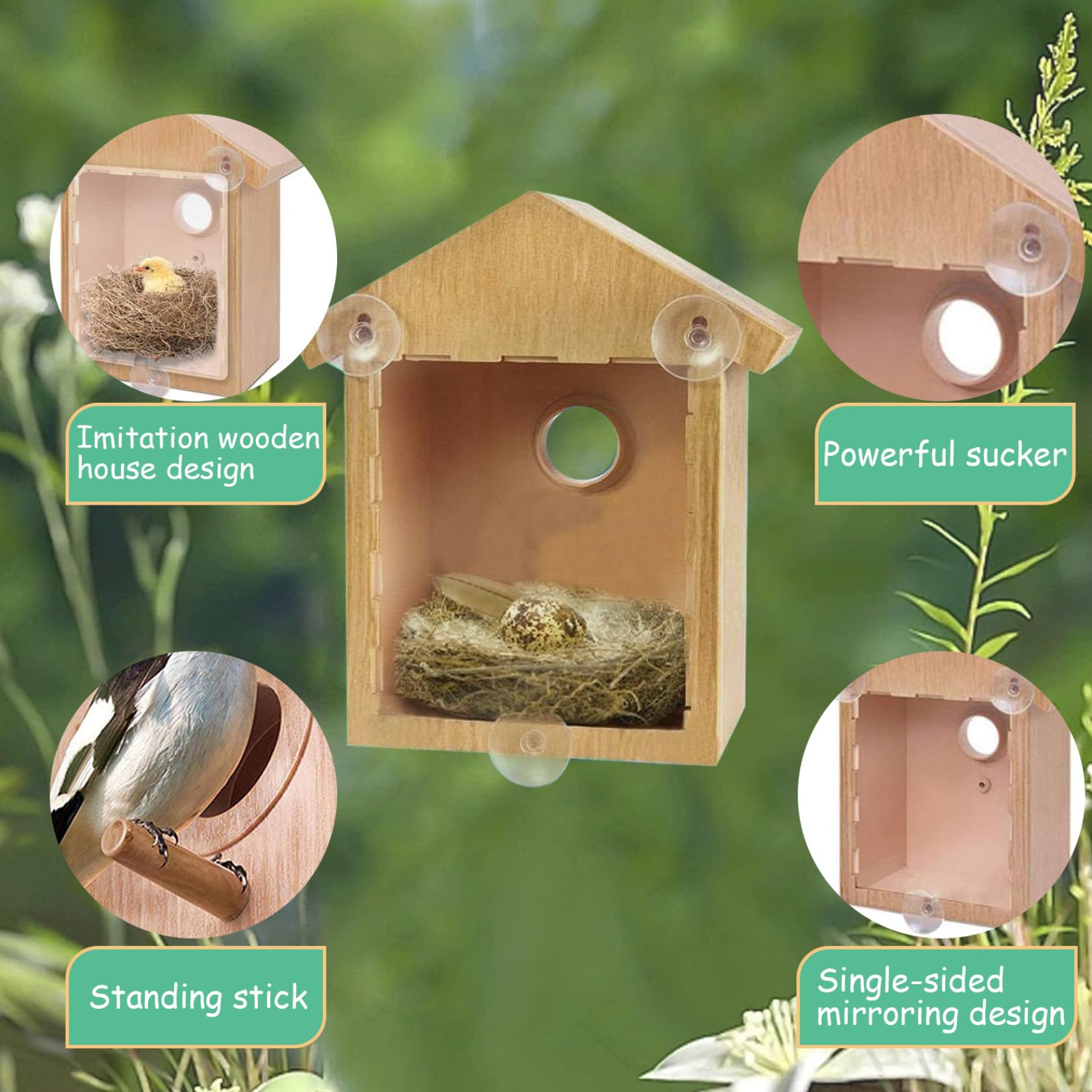 Nichoir Espion Miroir Bidirectionnel – Observez Les Oiseaux De L’Intérieur De Votre Maison !