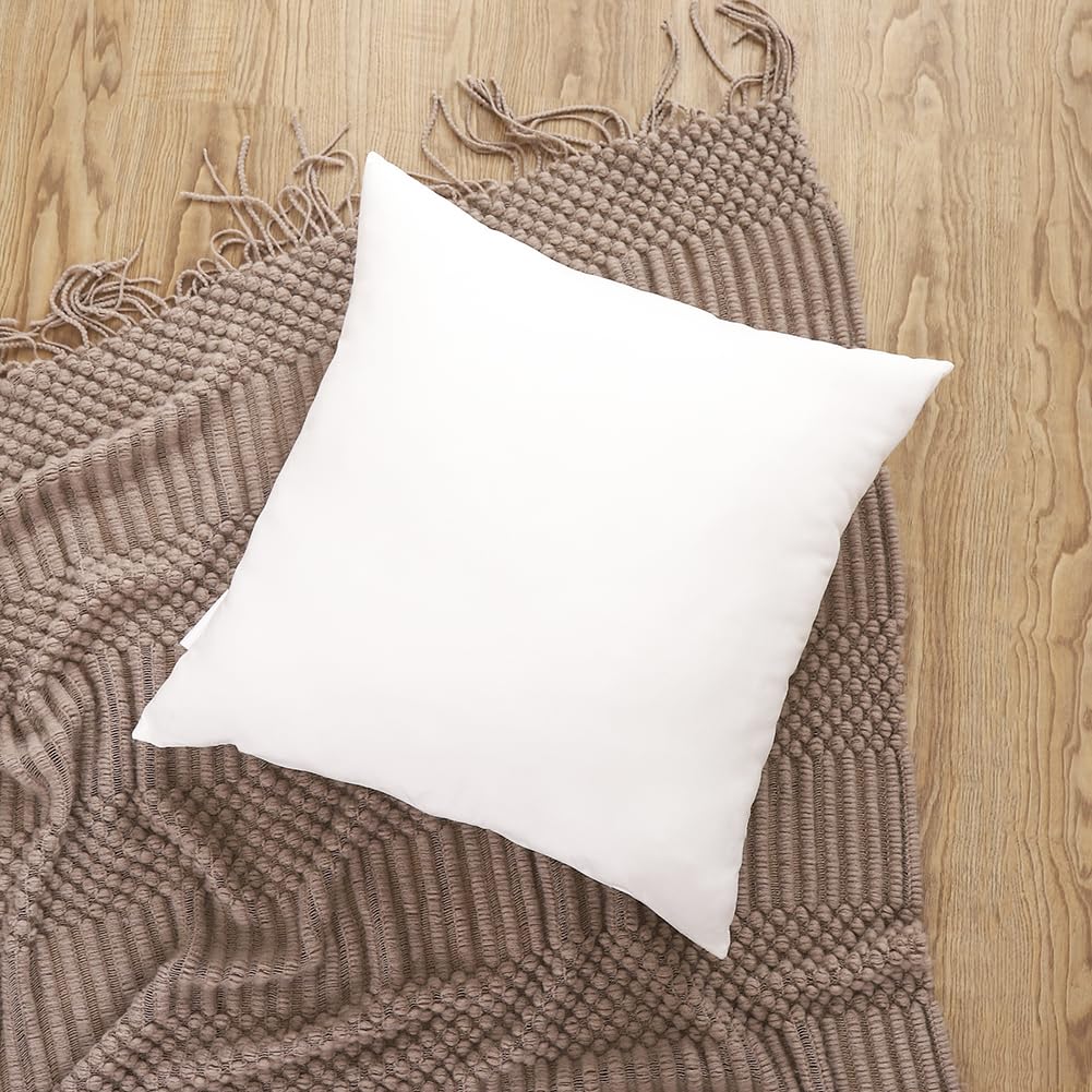 JOJOGOGO 18 by 18 Inch Square Pillow Insert 18x18 Decorative Throw Pillow Insert 1 Pack Hypoallergenic 18 x18 Soft White Polyester Microfiber Durable Couch Cushion Filler Also for Bed and Sofa