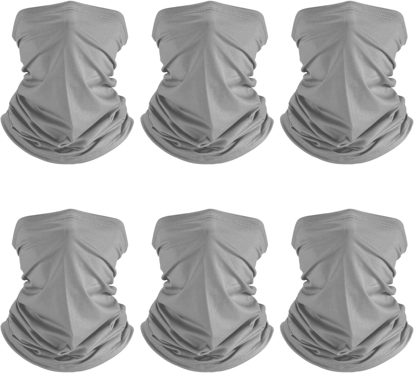 6 Pieces Summer UV Protection Face Mask Neck Gaiter Scarf Sunscreen Breathable Bandana