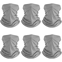 Geyoga 6 Pieces Summer UV Protection Cooling Neck Gaiter Face Clothing Neck Gaiter Mask Scarf Sunscreen Breathable Bandana