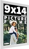 Vista 128 de Poster Palooza Marco de fotos de madera de pino macizo blanco de 18 x 8 Acrílico UV, respaldo de tablero de espuma y accesorios para colgar