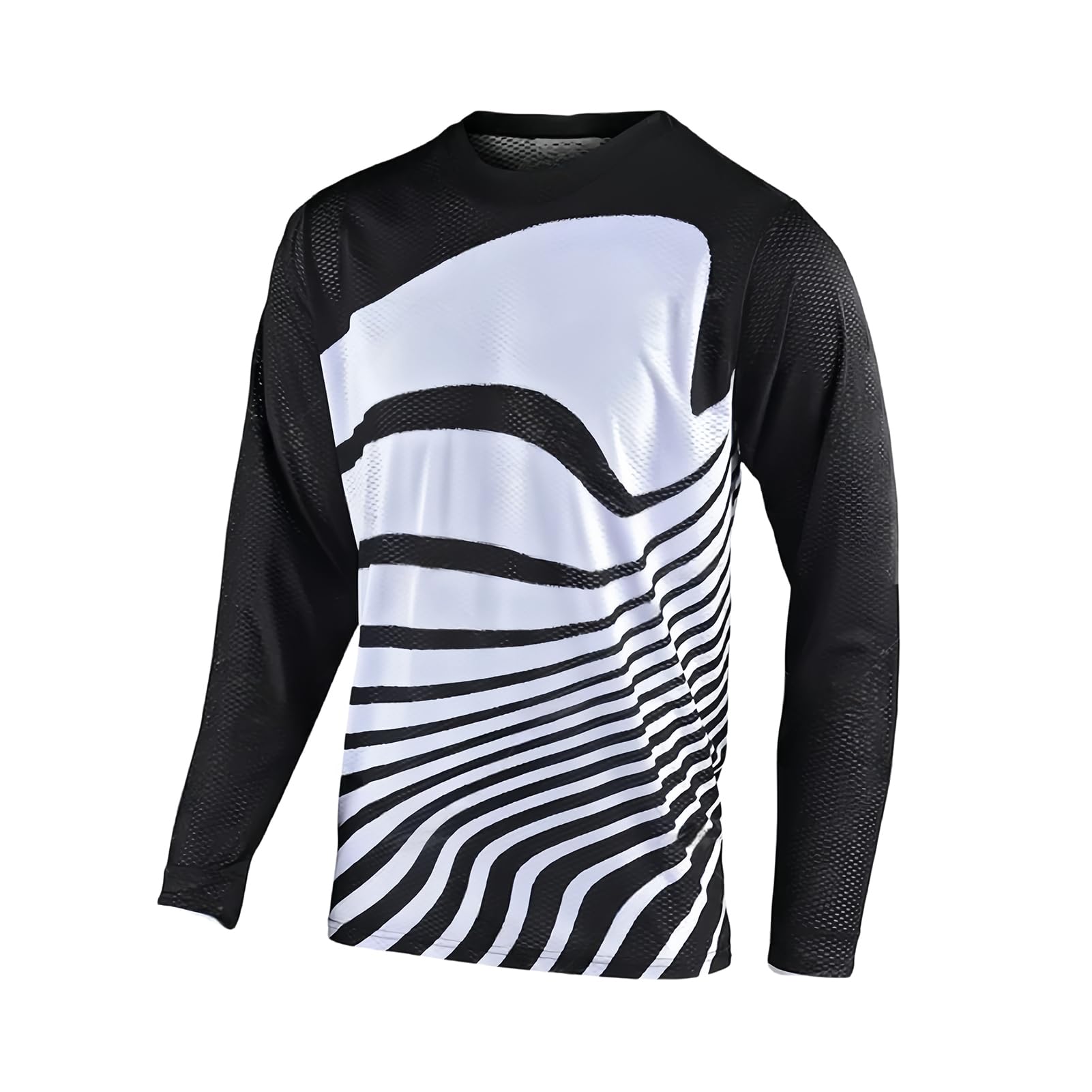 Maglia Mtb RngCarSticker Maglia Da Bici Manica Lunga Da Uomo, Maglietta Da Mtb Mtb Bicicletta Uomo - Foto 6