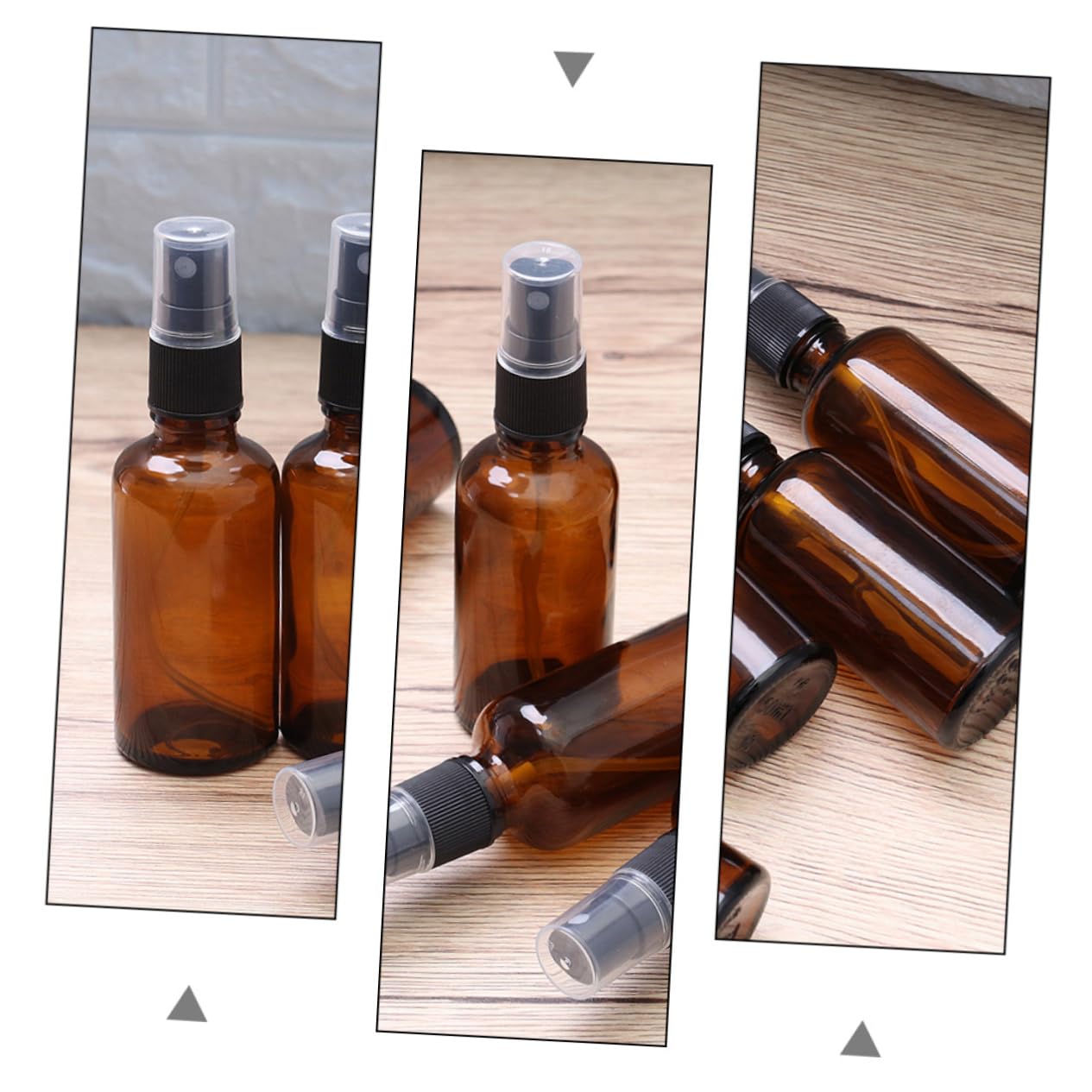 Nachfüllbare Sprühflasche 50ml aus Glas Braun 8 Stück Weihnachten Party