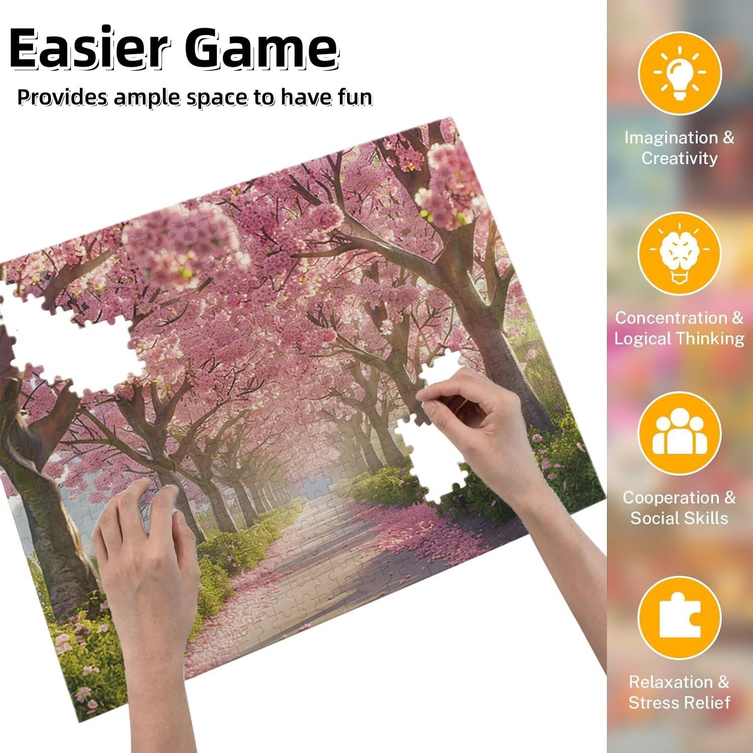 Jigsaw Puzzle, 1000 Pezzi Puzzle Classici, Rosa Puzzle Rilassamento Intelligence, Mpossibile Difficile Puzzle Impegnativo per Adulti Puzzle Gioco Familiare, Regalo per Amore Amico Parco fr0-1195