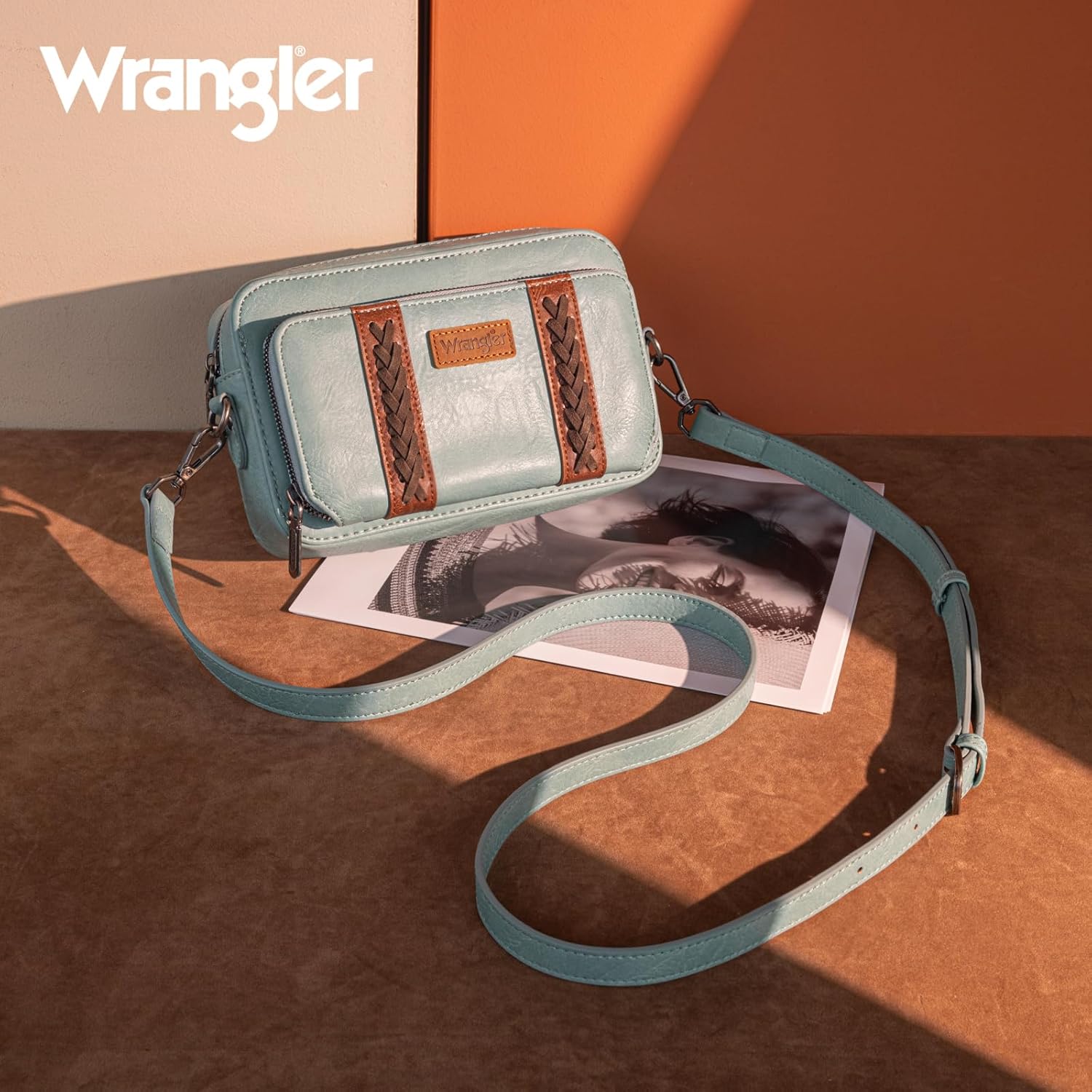 Wrangler Crossbody Bag for Women Shoulder Purse Small Multi Pocket Crossover Bag with Adjustable Strap - Image 6