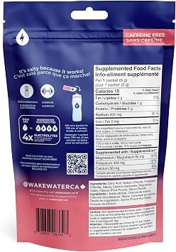 Wake Water Sugar Free Electrolyte Packets, Hydration Powder, Keto & Paleo Friendly Electrolyte Drink Mix, Fasting Hydration Packs, Travel Essentials, Pack of 10 (6g Each), Watermelon