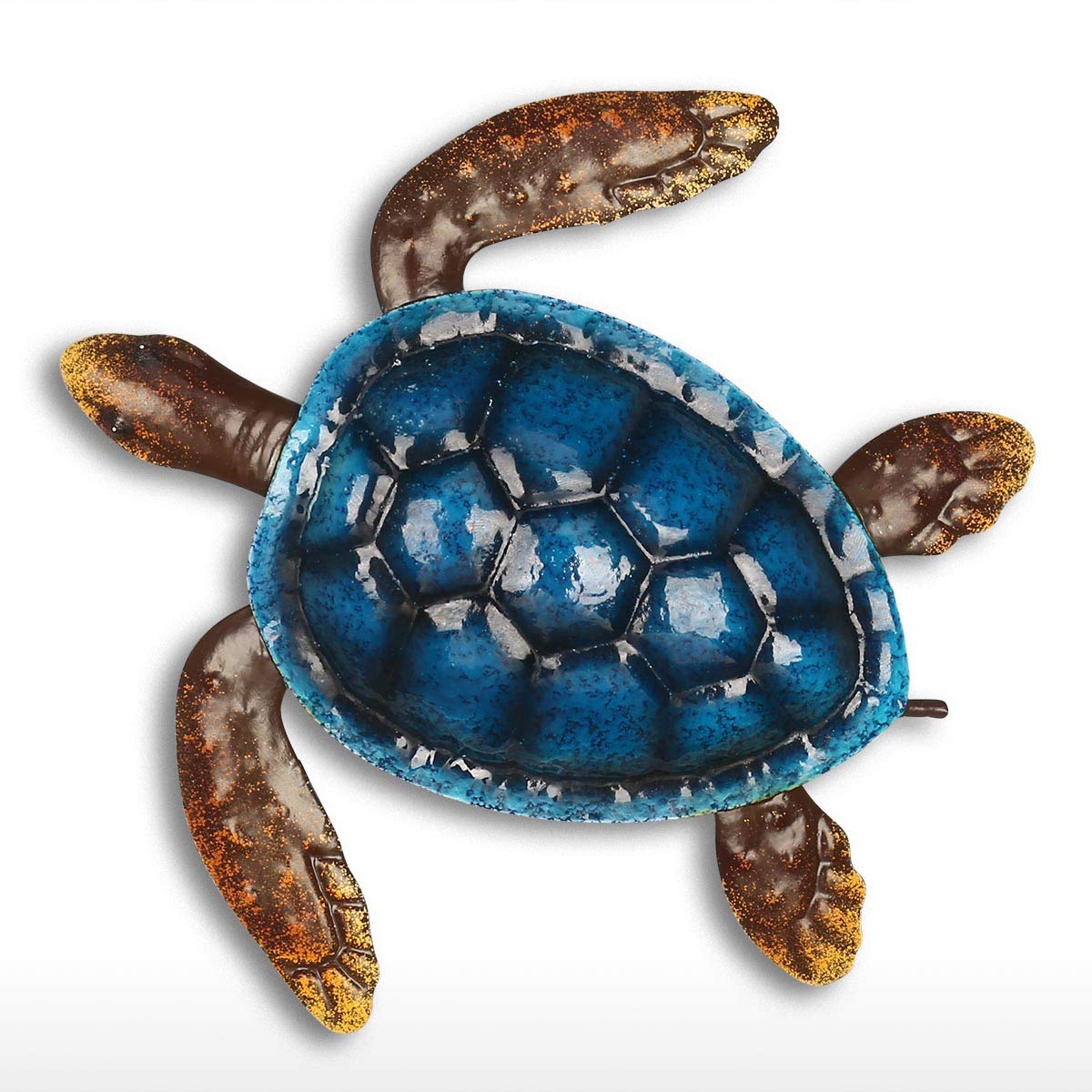 SHUIYUE Turtle Wall Decor,Blue Turtle Wall Decor Coast Ocean Sea Wall Art Iron Animal Wall Decor Home Bedroom Decoration